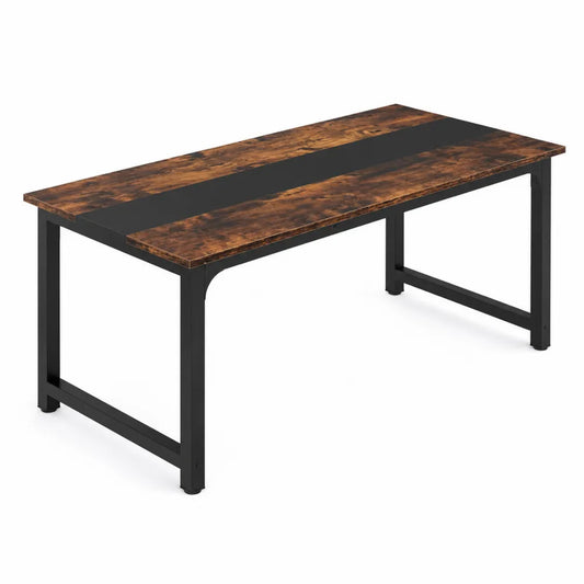 Table en bois et métal 120 x 60 x 75 cm