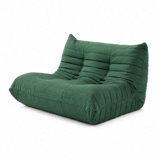 Canapé 2 places en tissu microfibre vert